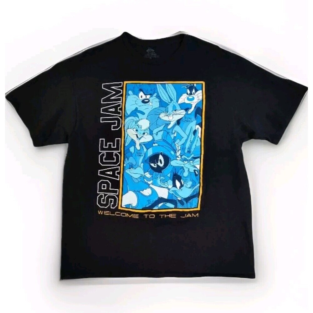 Space Jam A New Legacy Black Blue T-Shirt Tune Squad Looney Tunes XL Bugs Bunny